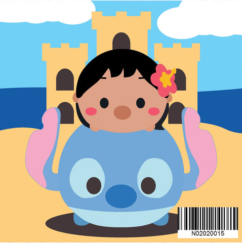 N02020016 Lilo and Stitch the Tsum Tsum Series Small Size Number Painting (20x20cm)