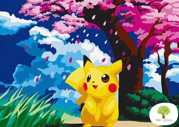 03040021 Under The Tree of Sakura Medium Size Number Painting (30x40cm)