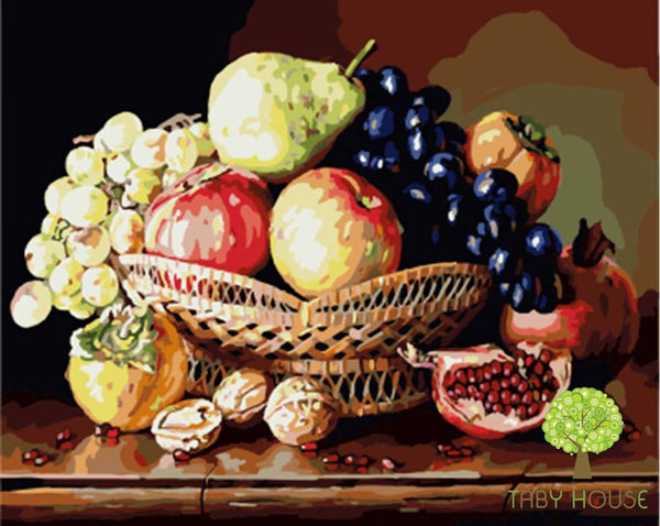 03040025 Still Life With Fruits Medium Size Number Painting (30x40cm)