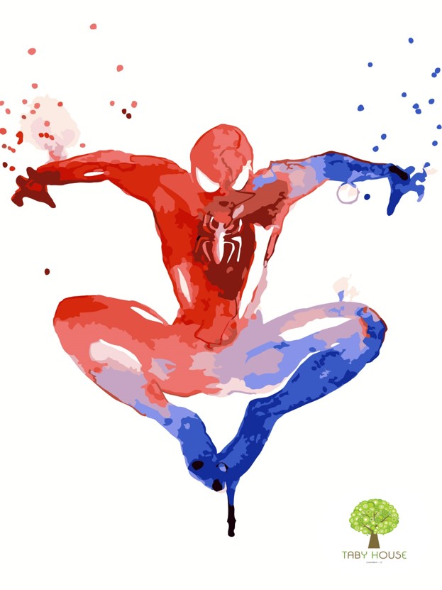 03040034 Spider Man Medium Size Number Painting (30x40cm)