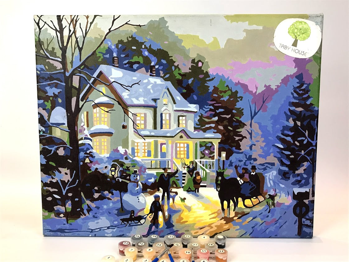 04050009 Romantic Winter Standard Size Number Painting (40*50cm)