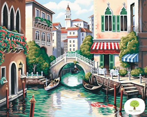 04050017 Scenic Canal Standard Size Number Painting (40*50cm)