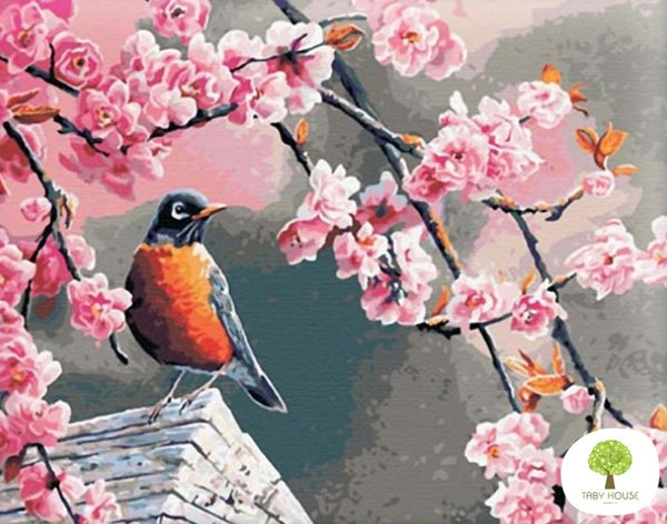 04050020 Cherry Blossom Standard Size Number Painting (40*50cm)