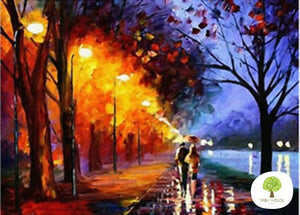 04050056 Rainy Night With You Standard Size Number Painting (40*50cm)