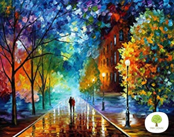 04050057 Romantic Street Standard Size Number Painting (40*50cm)