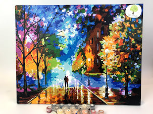 04050057 Romantic Street Standard Size Number Painting (40*50cm)