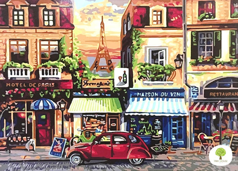 04050126 Paris Street Standard Size Number Painting (40*50cm)