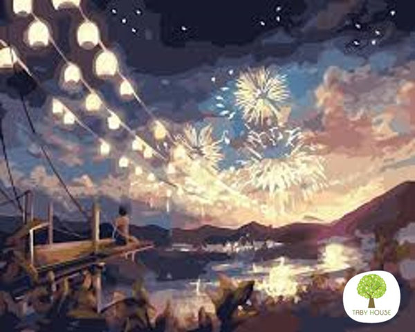 04050135 Firework Standard Size Number Painting (40*50cm)