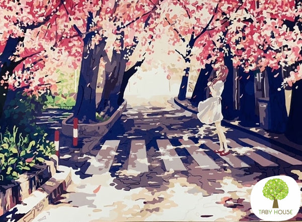04050146 Path of Sakura Standard Size Number Painting (40*50cm)