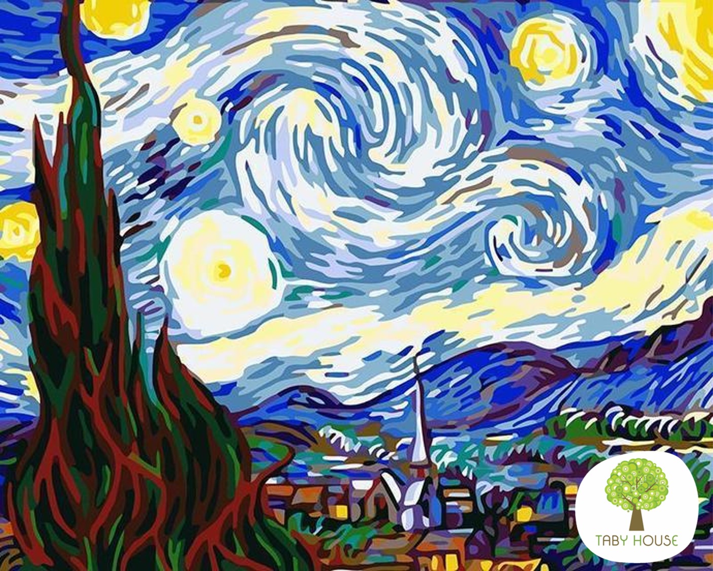 04050148 The Starry Night Standard Size Number Painting (40*50cm)