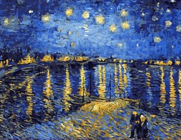 04050169 Starry Night Over The Rhone Standard Size Number Painting (40*50cm)