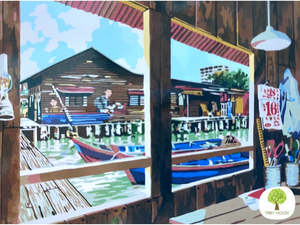 03040037 Chew Jetty Medium Size Number Painting (30x40cm)