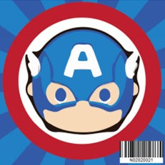 N02020021 Captain America Superhero Series Small Size Number Painting (20x20cm)