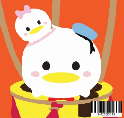 N02020014 Donald and Daisy Tsum Tsum Series Small Size Number Painting (20x20cm)