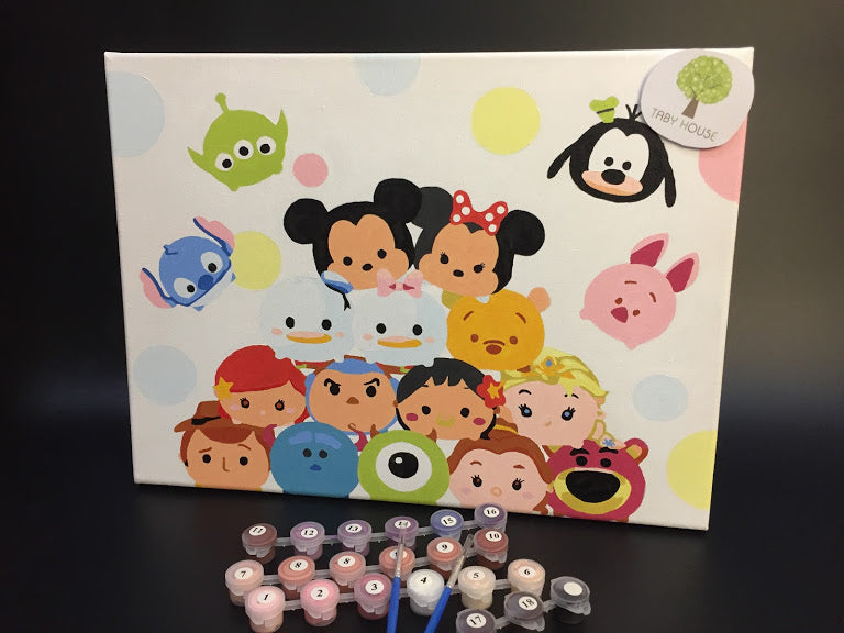 03040024 Tsum Tsum Pyramid Medium Size Number Painting (30x40cm)