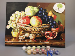 03040025 Still Life With Fruits Medium Size Number Painting (30x40cm)