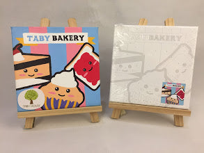 N02020006 Taby Cafe Food Series Small Size Number Painting (20x20cm)