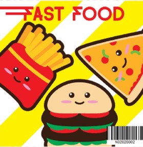 6 pcs Food Series Small Size Number Painting (20x20cm)