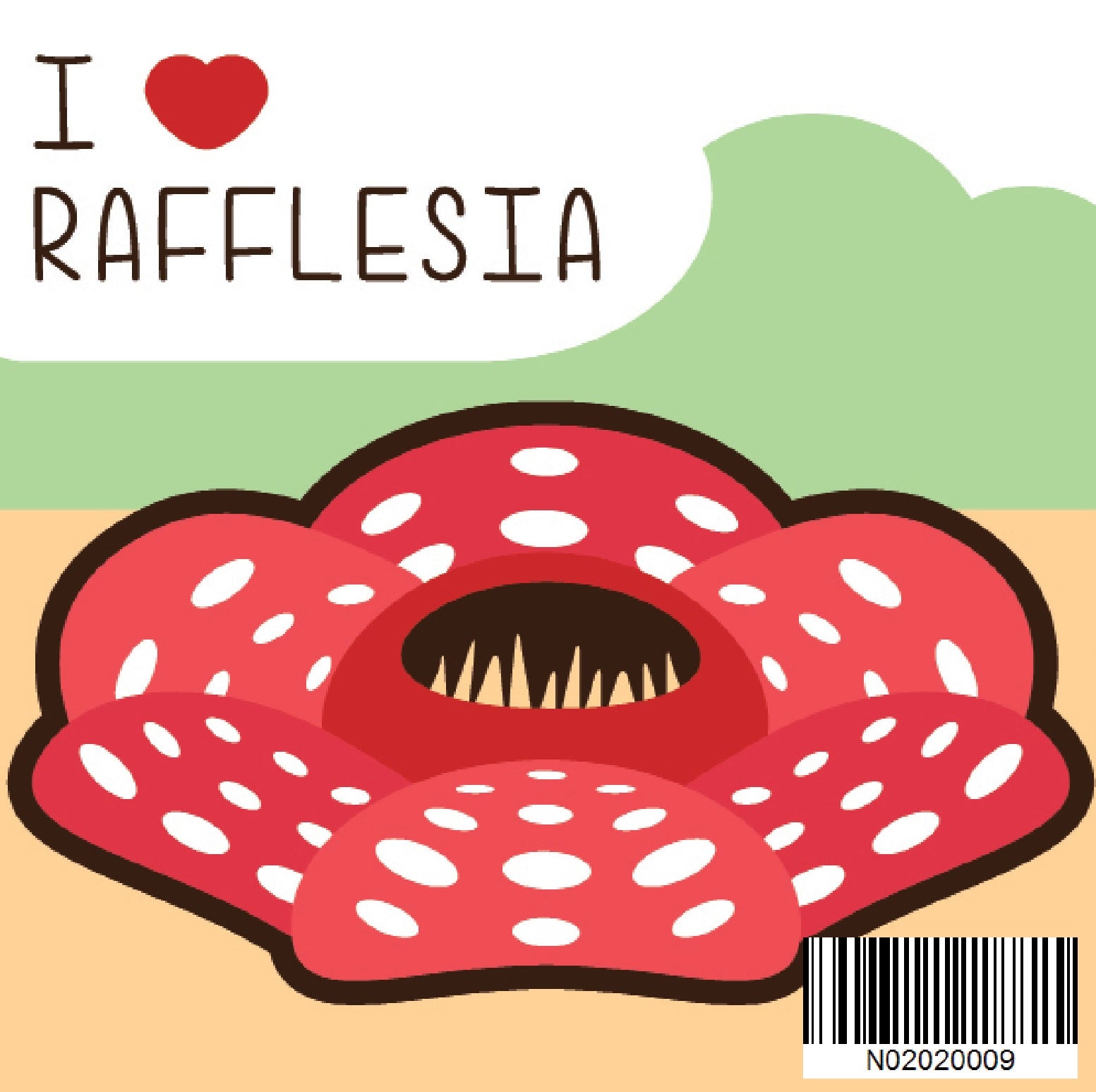 N02020009 I Love Rafflesia Malaysia Series Small Size Number Painting (20x20cm)