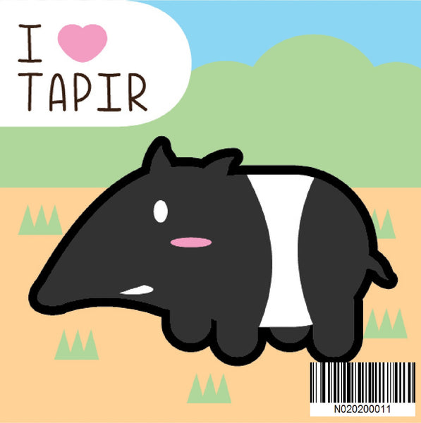 N02020011 I Love Tapir Malaysia Series Small Size Number Painting (20x20cm)