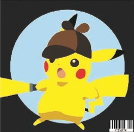 N02020040 Detective Pikachu Superhero Series Small Size Number Painting (20x20cm)