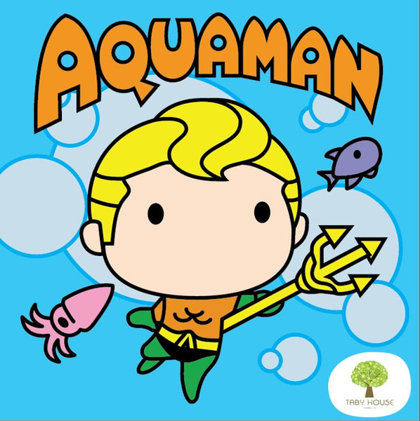 N02020042 Aquaman the Chibby Superhero Series Small Size Number Painting (20x20cm)