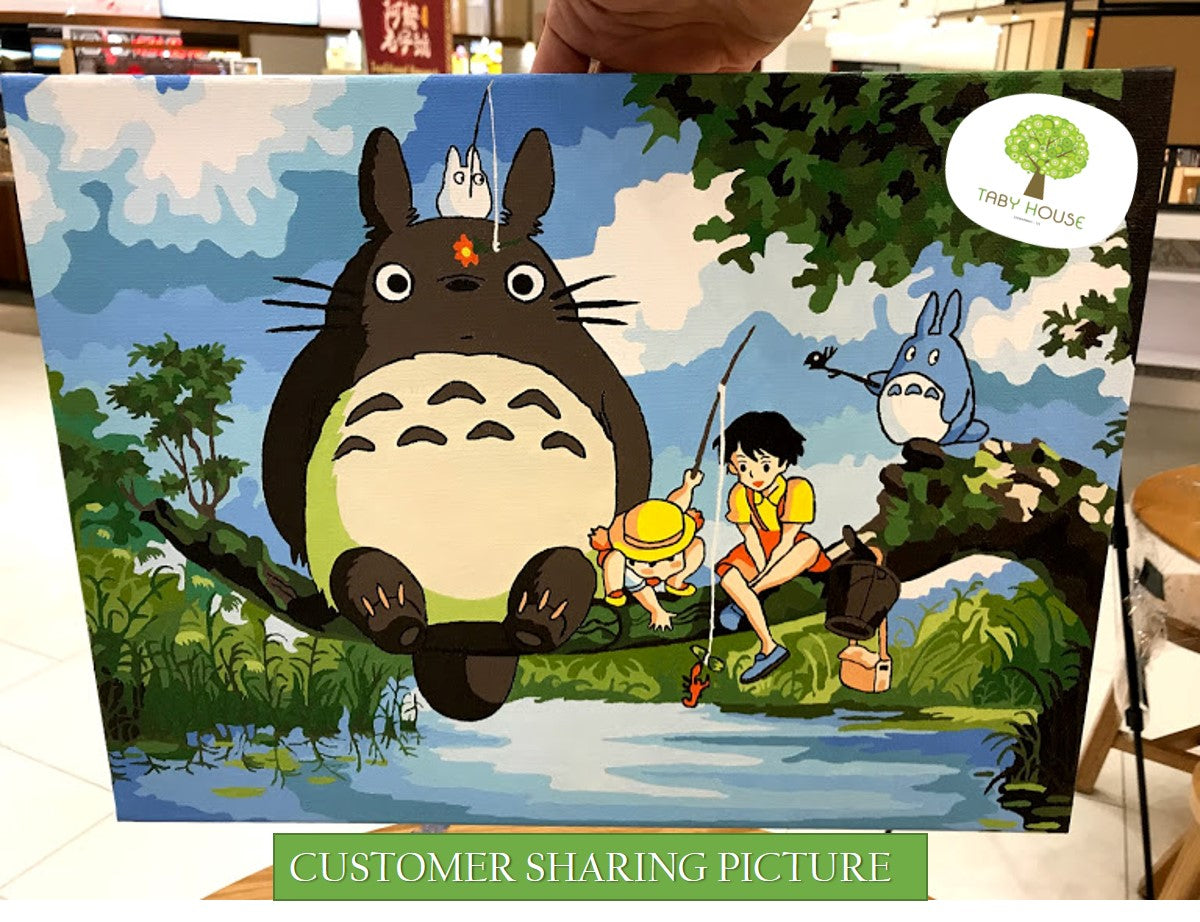 03040010 Totoro and Friends Medium Size Number Painting (30x40cm