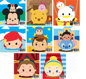 8pcs Tsum Tsum Series Small Size Number Painting (20x20cm)